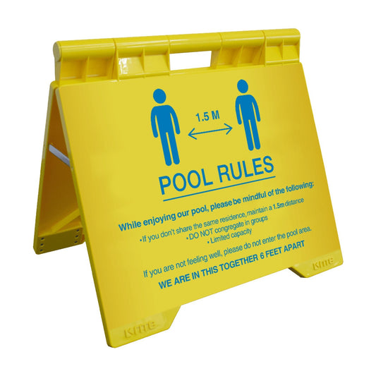 Pool Rules 5 - Evarite A - Frame Sign - New Signs