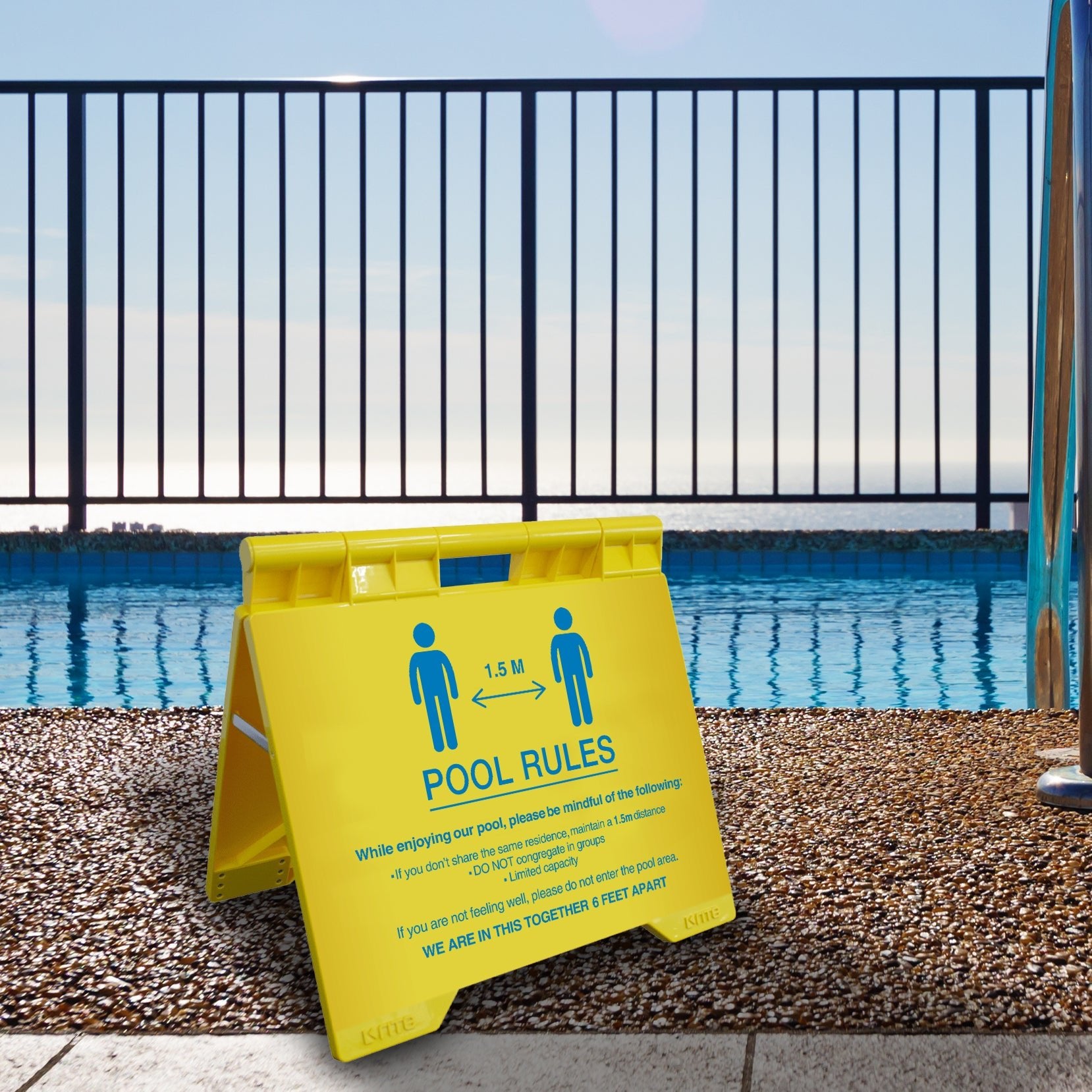 Pool Rules 5 - Evarite A - Frame Sign - New Signs