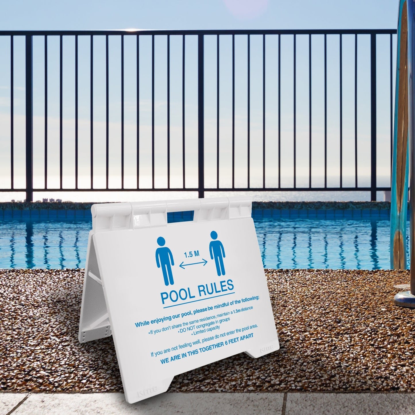 Pool Rules 5 - Evarite A - Frame Sign - New Signs