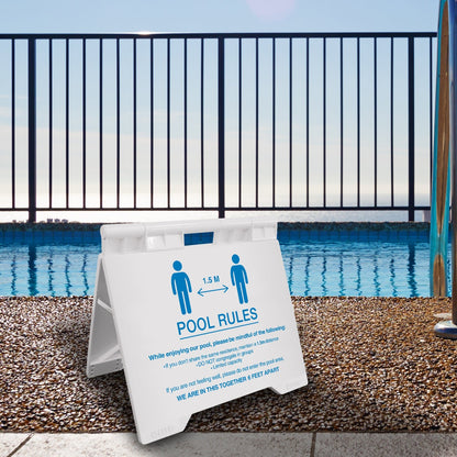 Pool Rules 5 - Evarite A - Frame Sign - New Signs