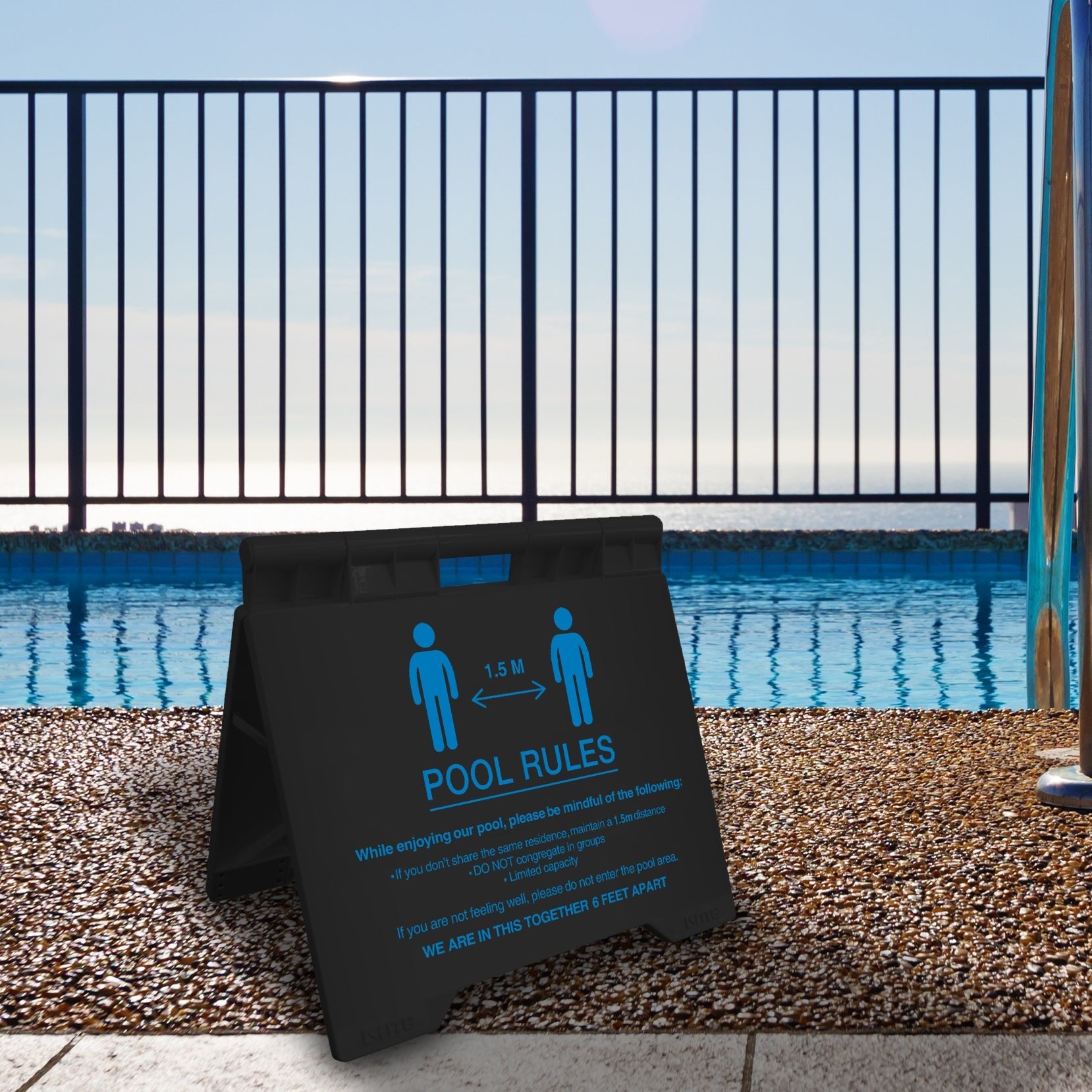 Pool Rules 5 - Evarite A - Frame Sign - New Signs