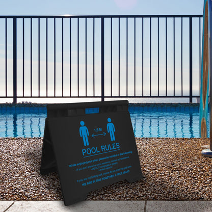 Pool Rules 5 - Evarite A - Frame Sign - New Signs