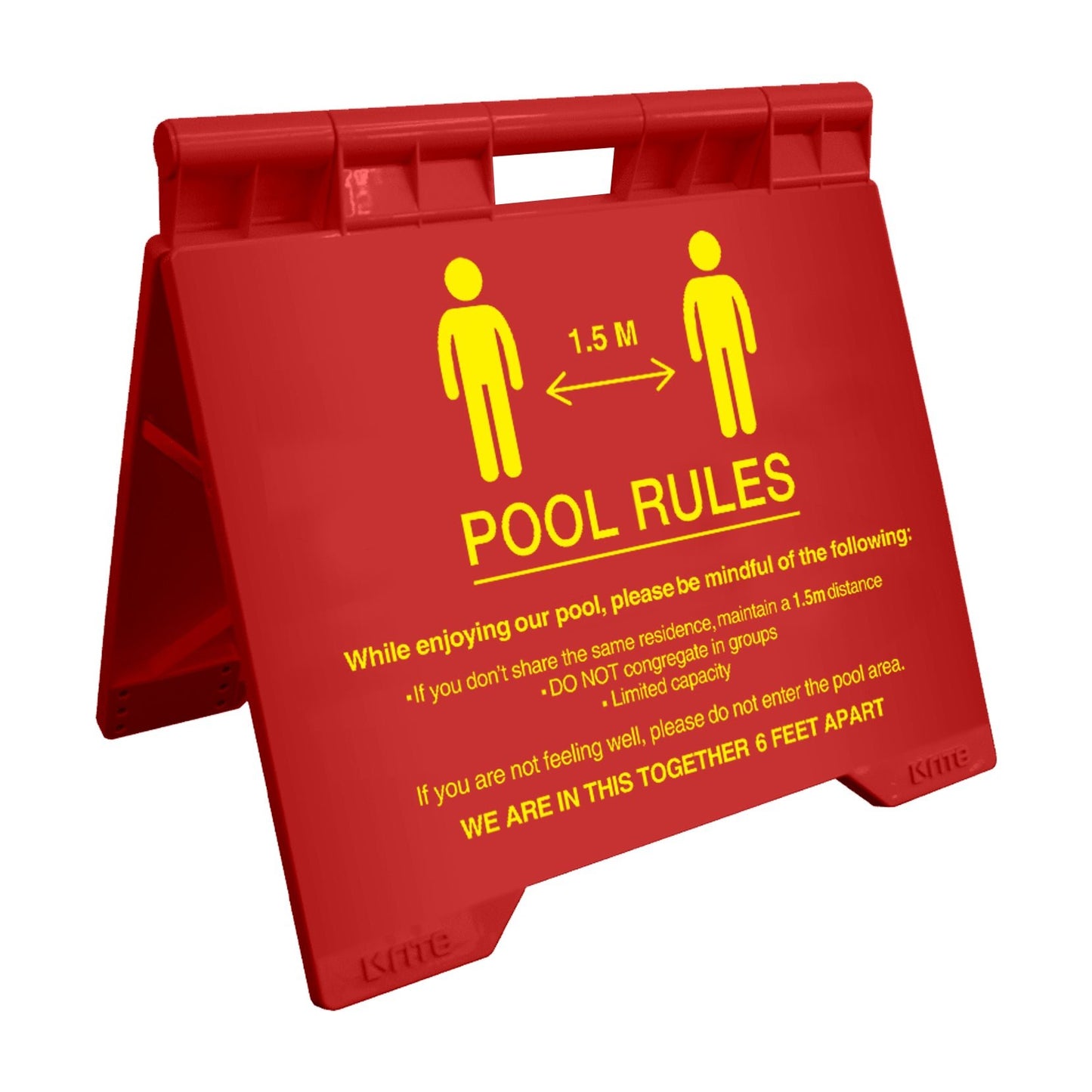 Pool Rules 5 - Evarite A - Frame Sign - New Signs