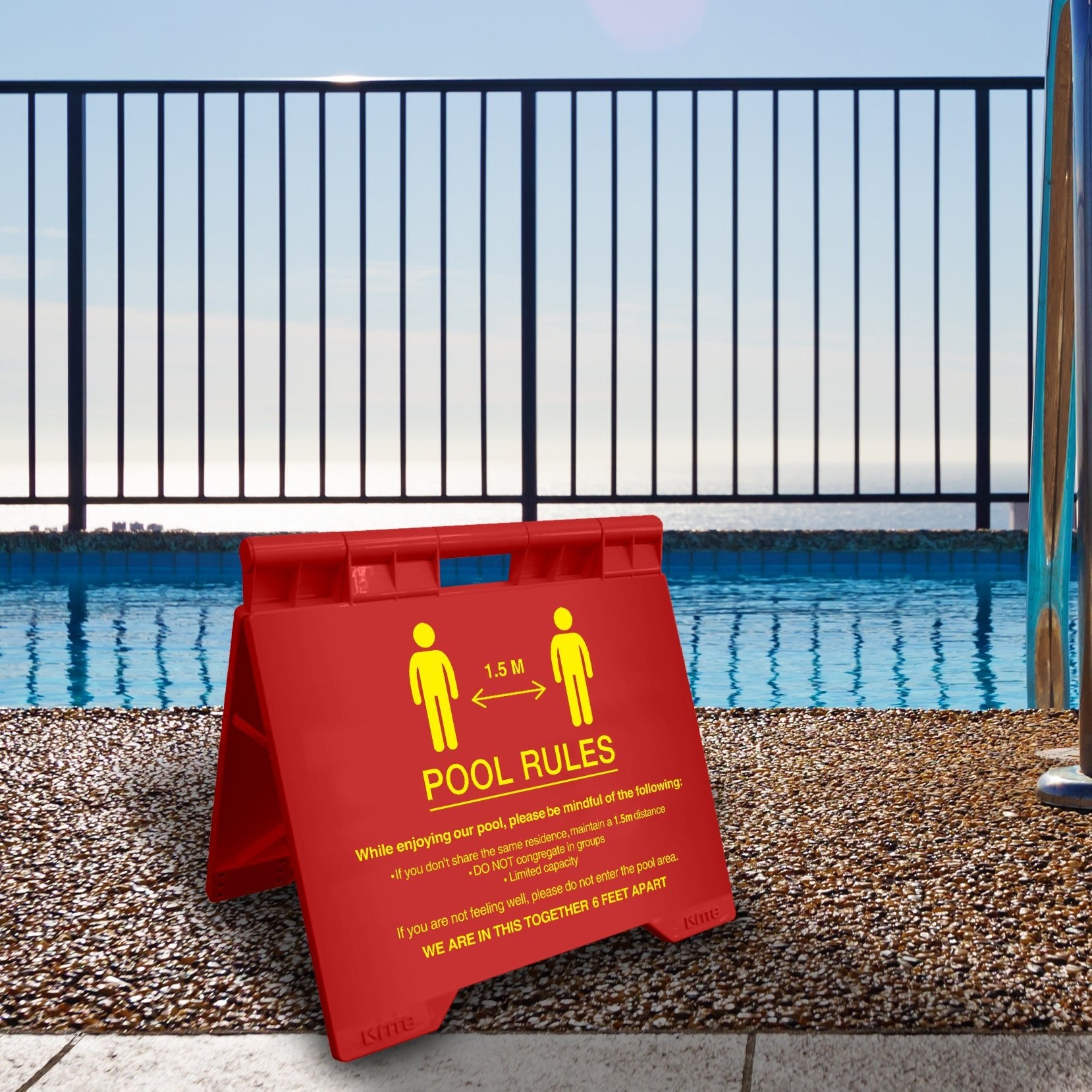 Pool Rules 5 - Evarite A - Frame Sign - New Signs