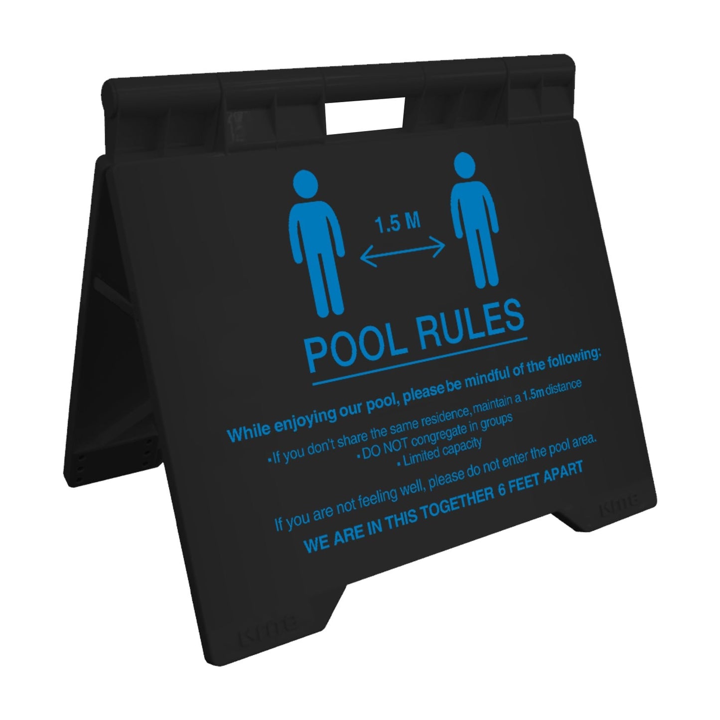Pool Rules 5 - Evarite A - Frame Sign - New Signs