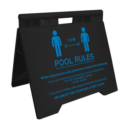 Pool Rules 5 - Evarite A - Frame Sign - New Signs