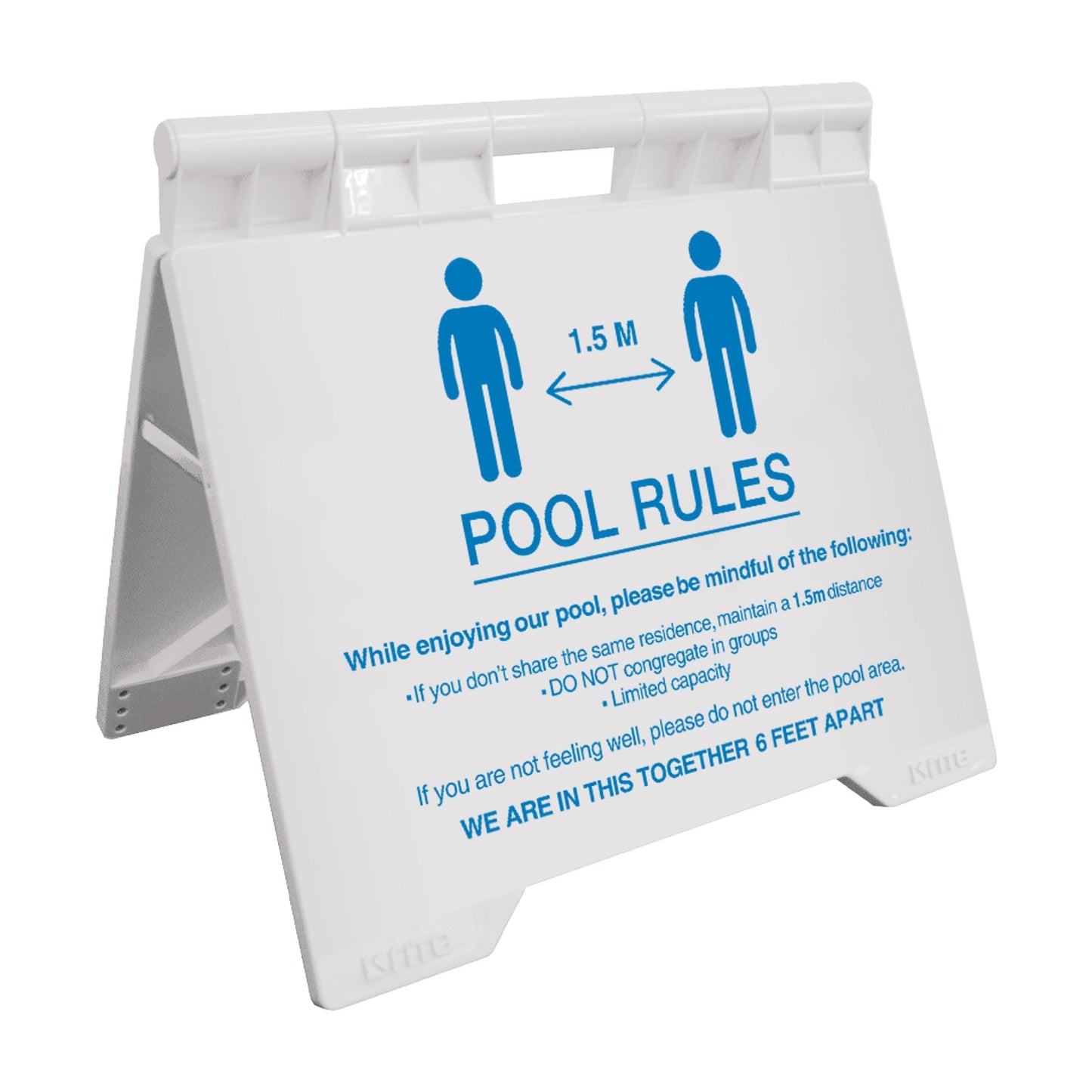 Pool Rules 5 - Evarite A - Frame Sign - New Signs