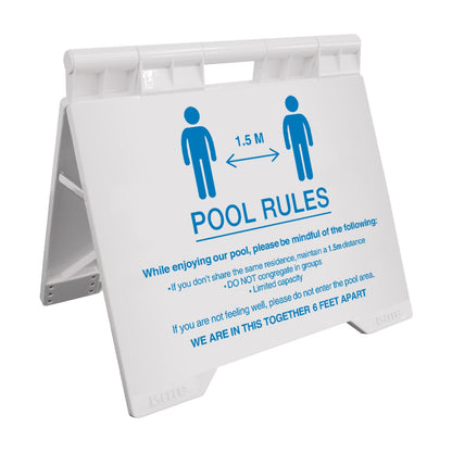 Pool Rules 5 - Evarite A - Frame Sign - New Signs