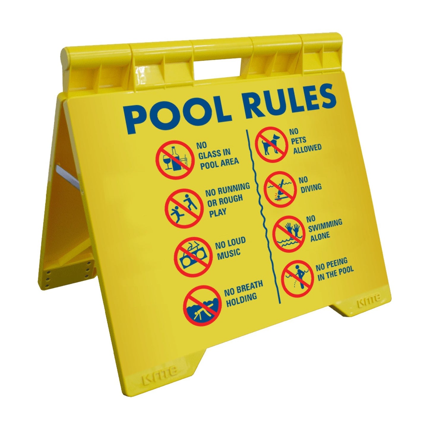 Pool Rules 6 - Evarite A - Frame Sign - New Signs