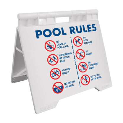 Pool Rules 6 - Evarite A - Frame Sign - New Signs