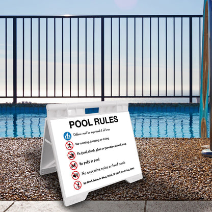 Pool Rules 7 - Evarite A - Frame Sign - New Signs