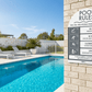 Pool Rules Sign Arch Charcoal - New Signs