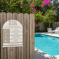Pool Rules Sign Arch Fawn - New Signs