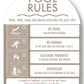 Pool Rules Sign Arch Fawn - New Signs