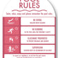 Pool Rules Sign Arch Rose - New Signs