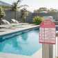 Pool Rules Sign Arch Rose Background - New Signs