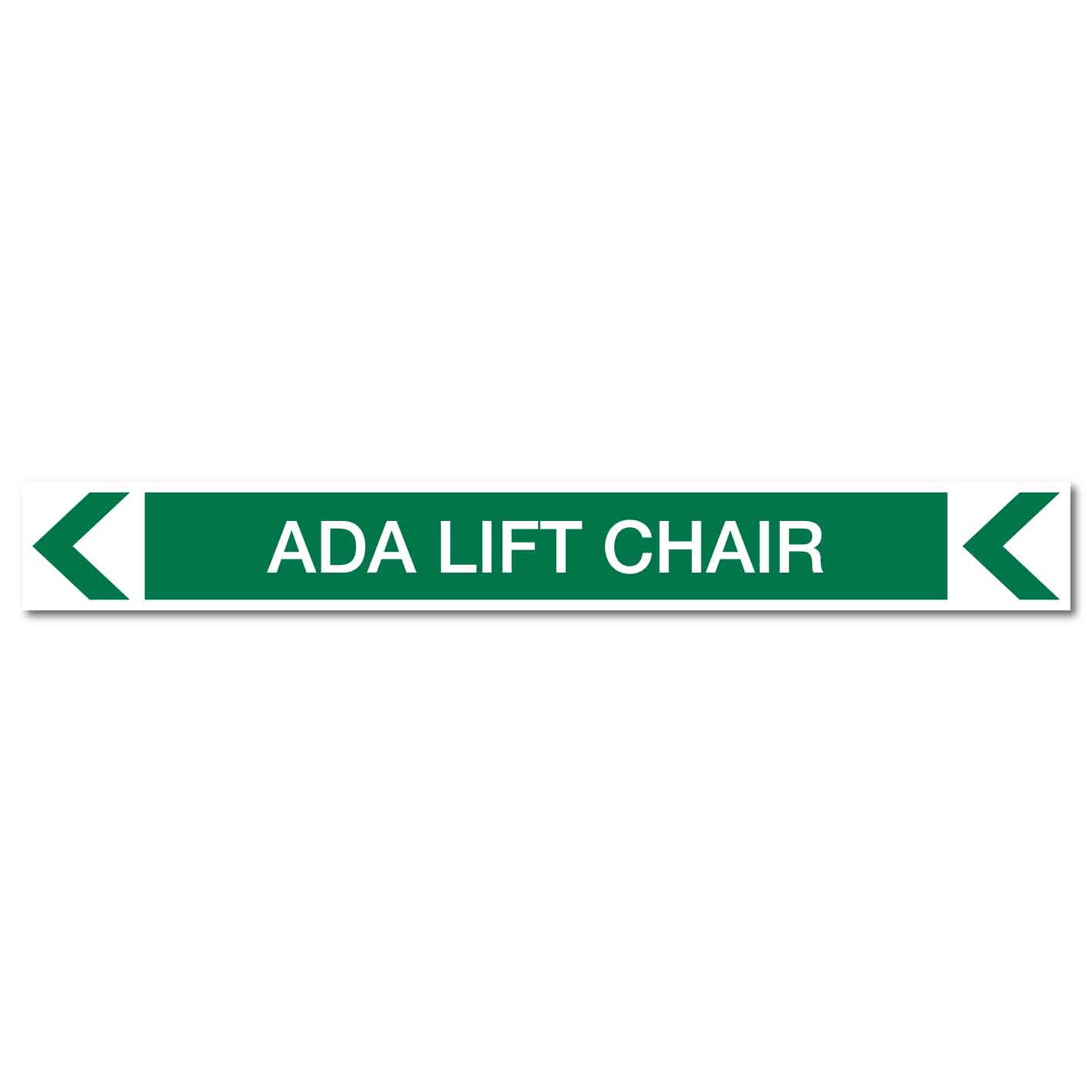 Pool/Spa - ADA Lift Chair (Left) - Pipe Marker Sticker - New Signs