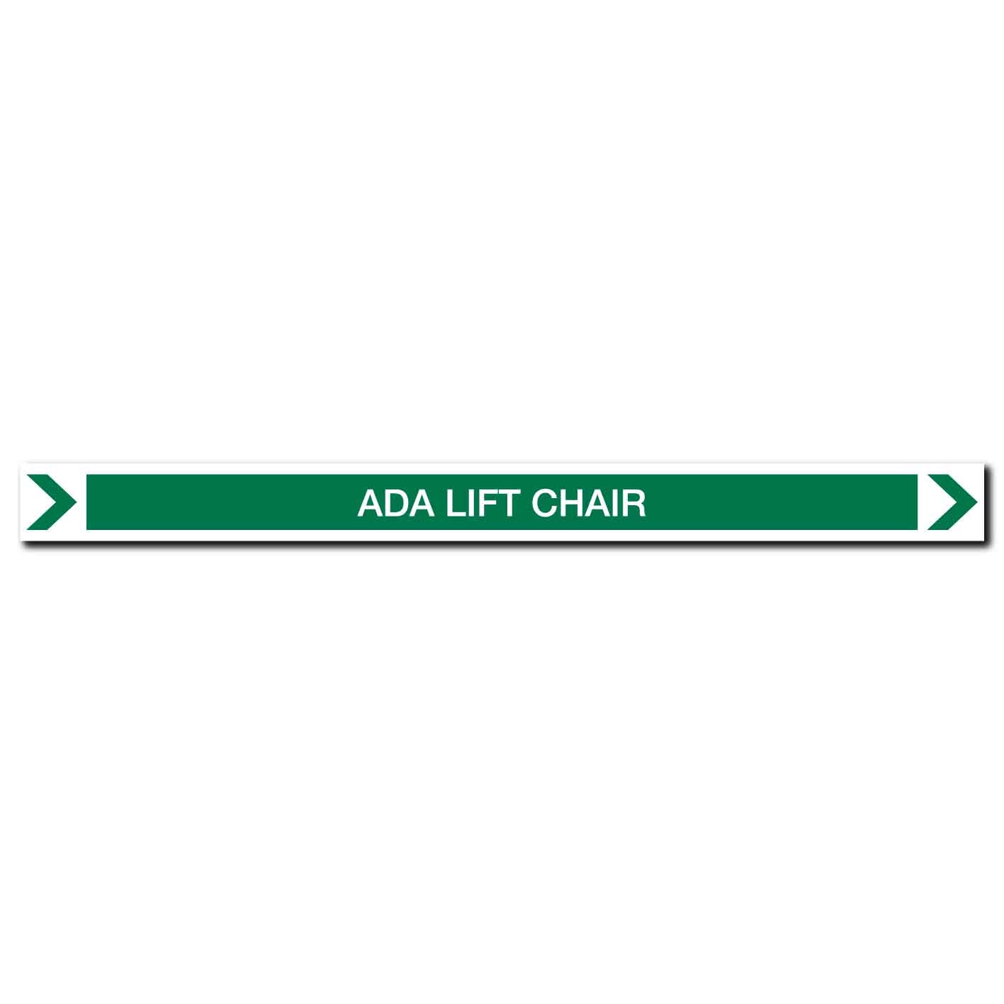 Pool/Spa - ADA Lift Chair (Right) - Pipe Marker Sticker - New Signs