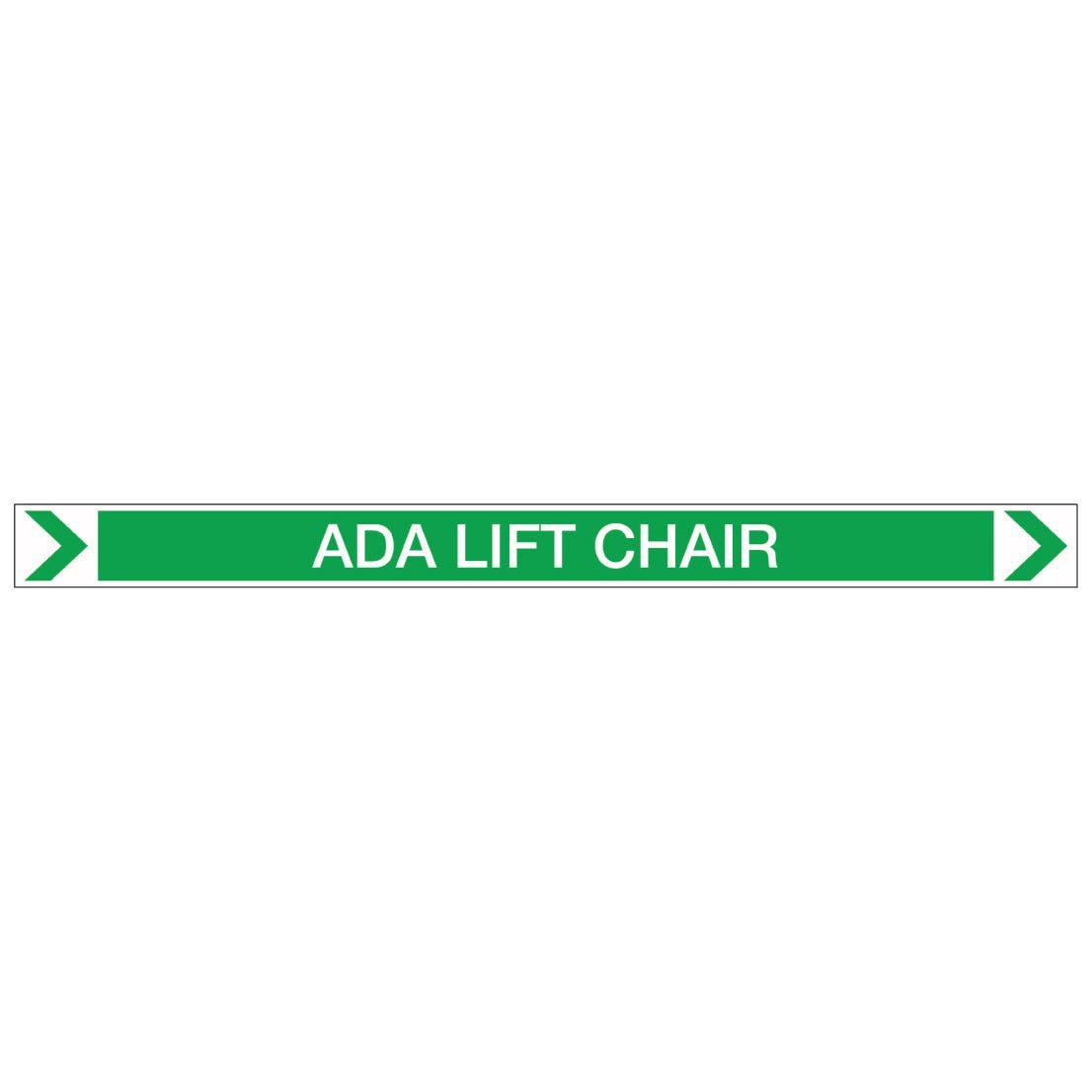 Pool/Spa - ADA Lift Chair (Right) - Pipe Marker Sticker - New Signs