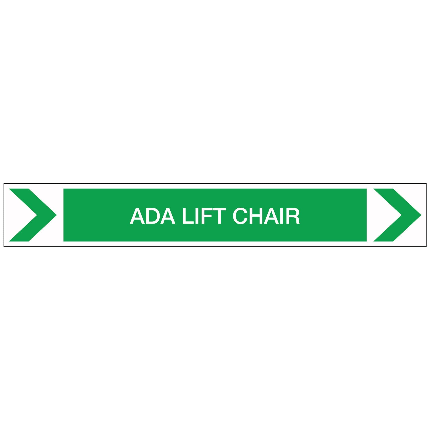 Pool/Spa - ADA Lift Chair (Right) - Pipe Marker Sticker - New Signs
