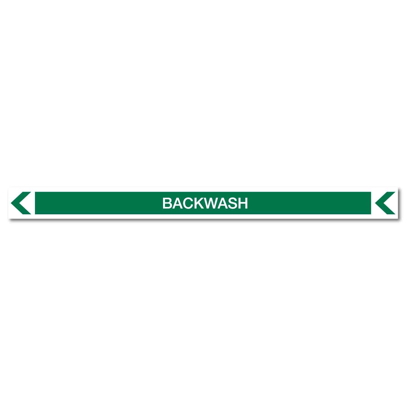 Pool/Spa - Backwash (Left) - Pipe Marker Sticker - New Signs