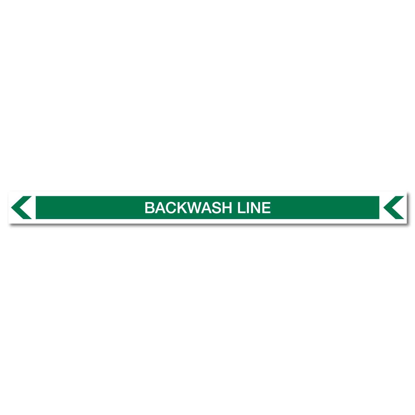 Pool/Spa - Backwash Line (Left) - Pipe Marker Sticker - New Signs