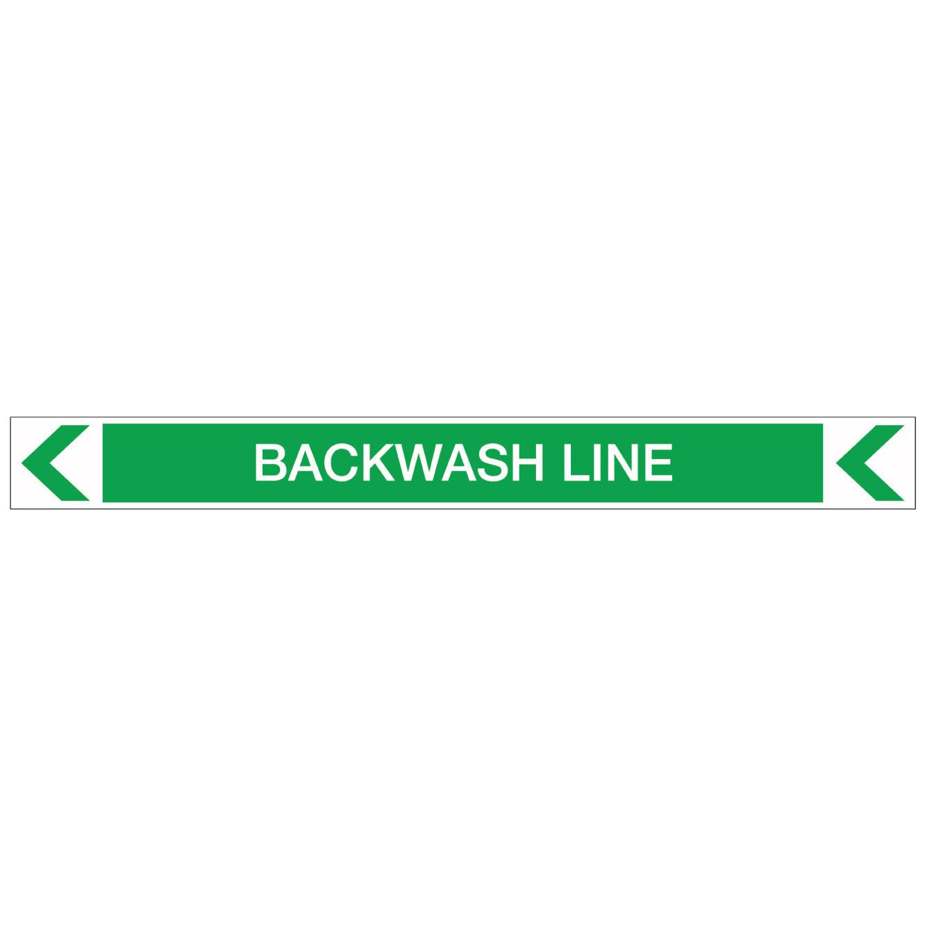 Pool/Spa - Backwash Line (Left) - Pipe Marker Sticker - New Signs