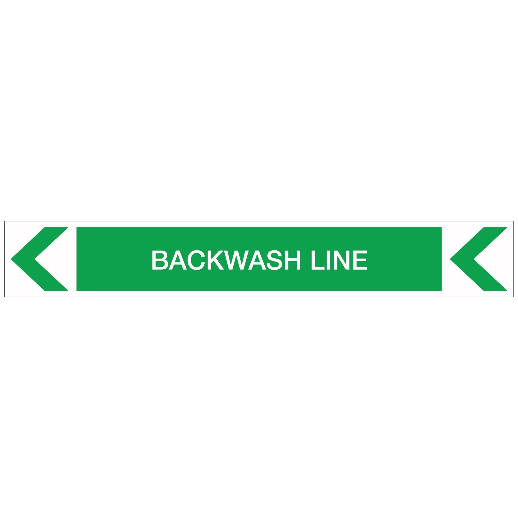 Pool/Spa - Backwash Line (Left) - Pipe Marker Sticker - New Signs