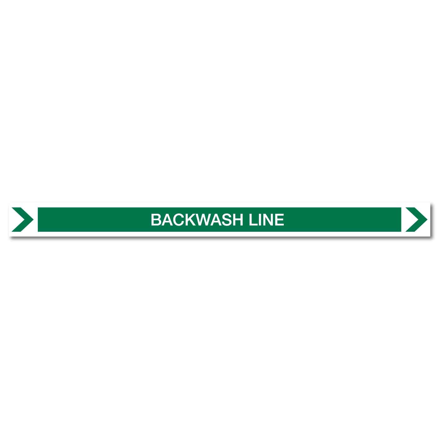 Pool/Spa - Backwash Line (Right) - Pipe Marker Sticker - New Signs