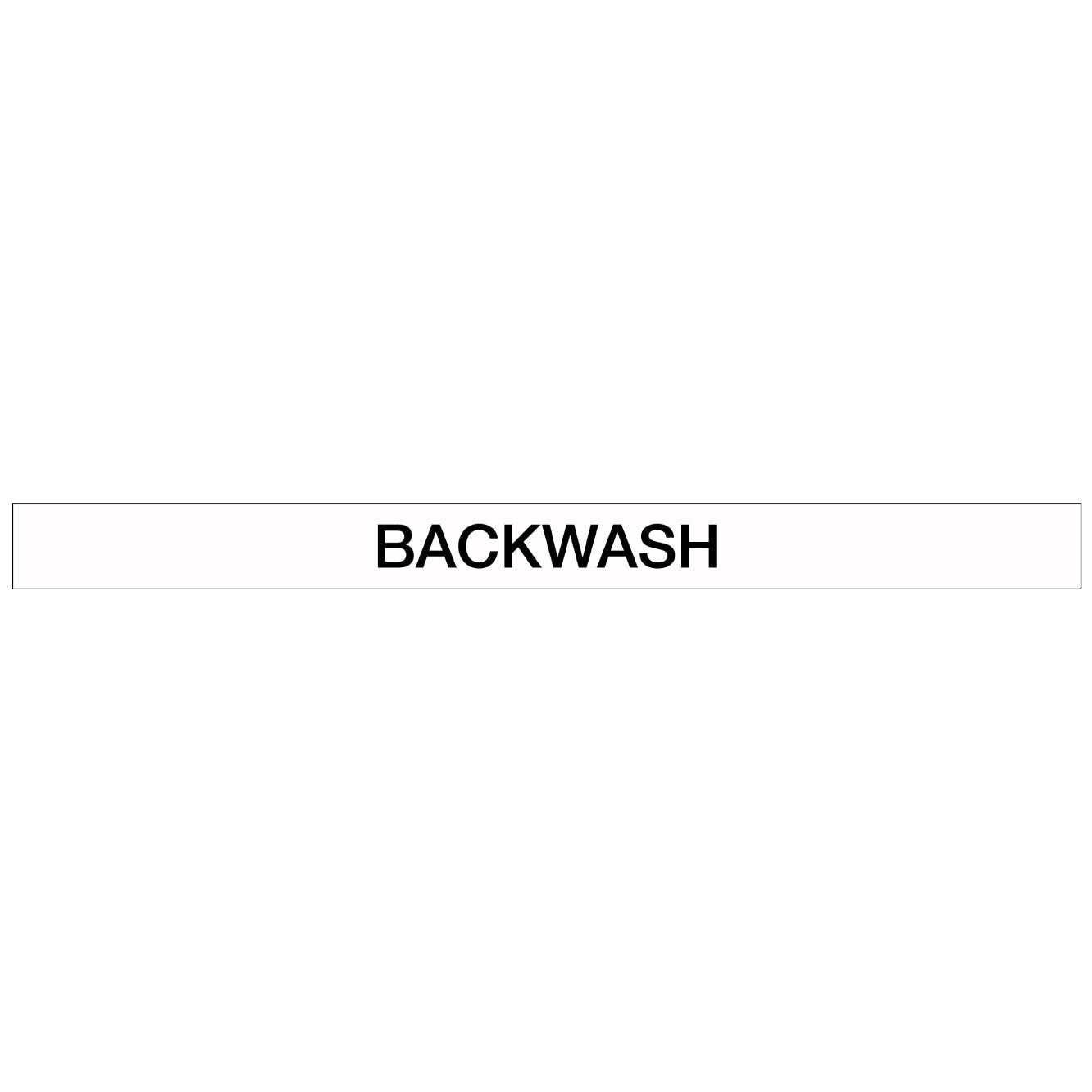 Pool/Spa - Backwash - Pipe Marker Sticker - New Signs