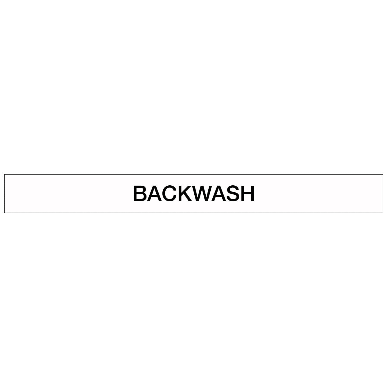 Pool/Spa - Backwash - Pipe Marker Sticker - New Signs