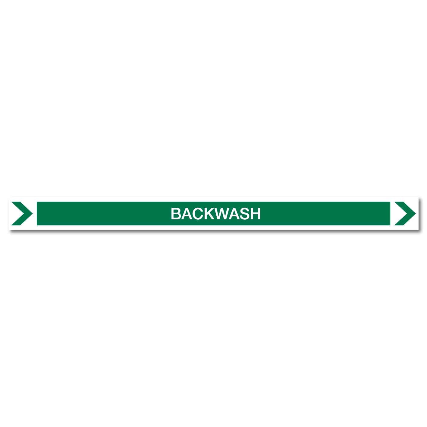 Pool/Spa - Backwash (Right) - Pipe Marker Sticker - New Signs