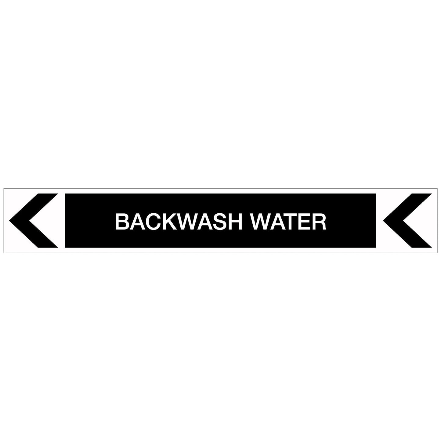 Pool/Spa - Backwash Water (Left) - Pipe Marker Sticker - New Signs