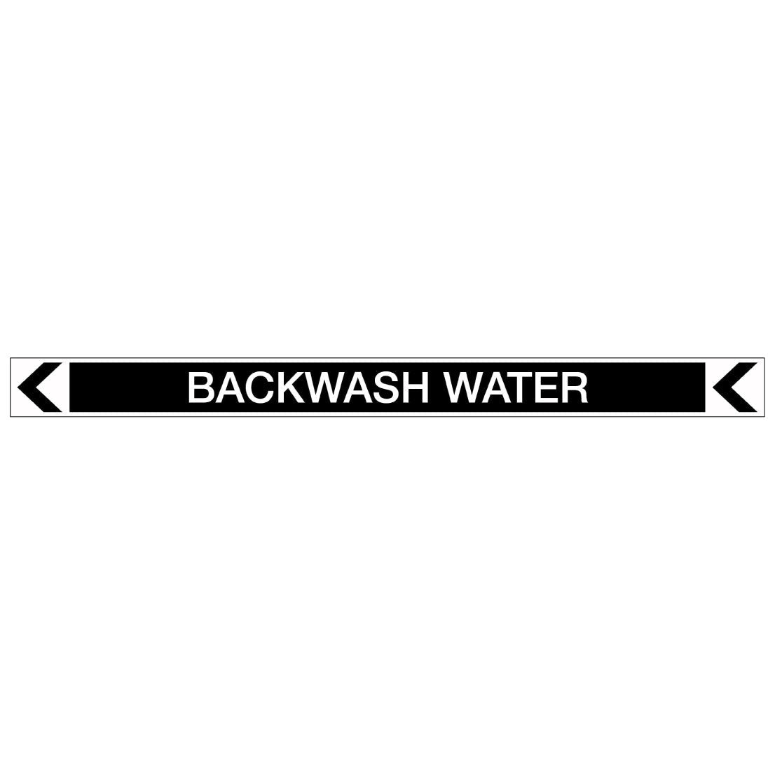Pool/Spa - Backwash Water (Left) - Pipe Marker Sticker - New Signs