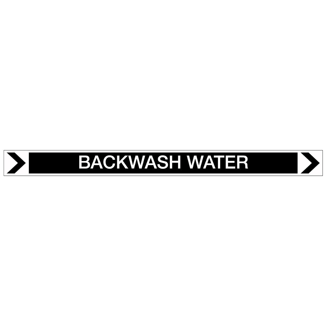 Pool/Spa - Backwash Water (Right) - Pipe Marker Sticker - New Signs