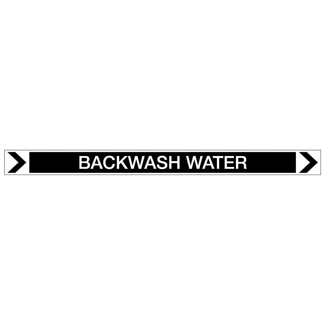 Pool/Spa - Backwash Water (Right) - Pipe Marker Sticker - New Signs