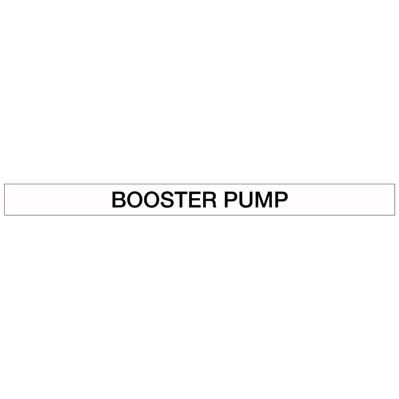 Pool/Spa - Booster Pump - Pipe Marker Sticker - New Signs