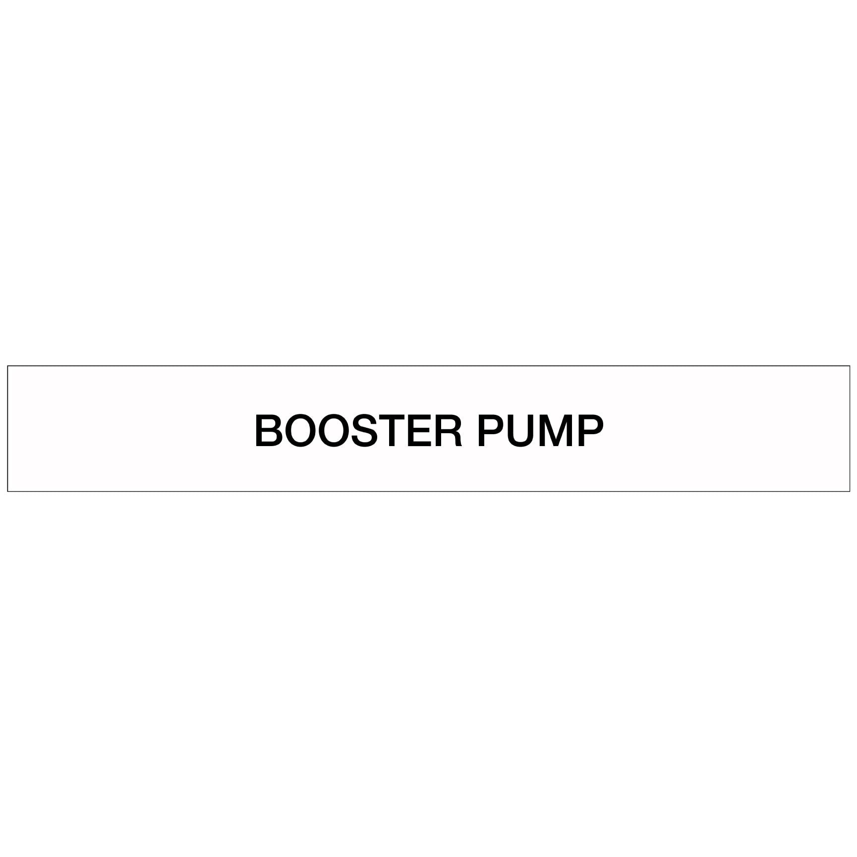 Pool/Spa - Booster Pump - Pipe Marker Sticker - New Signs