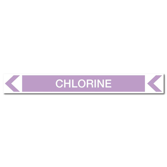 Pool/Spa - Chlorine (Left) - Pipe Marker Sticker - New Signs