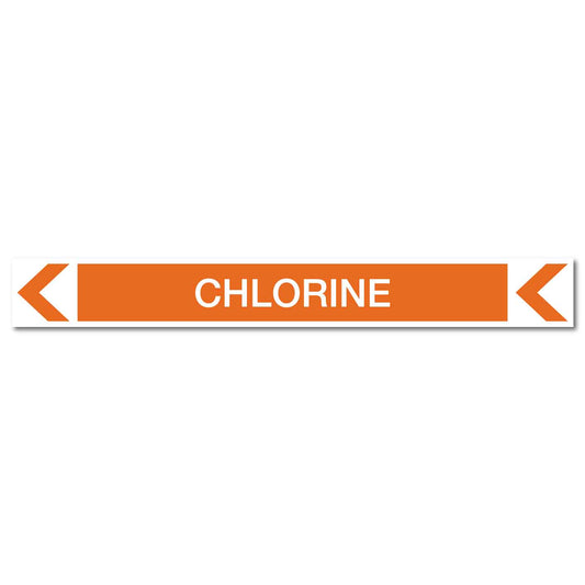 Pool/Spa - Chlorine (Left) - Pipe Marker Sticker - New Signs