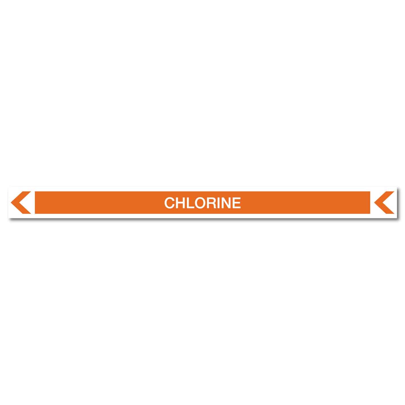 Pool/Spa - Chlorine (Left) - Pipe Marker Sticker - New Signs