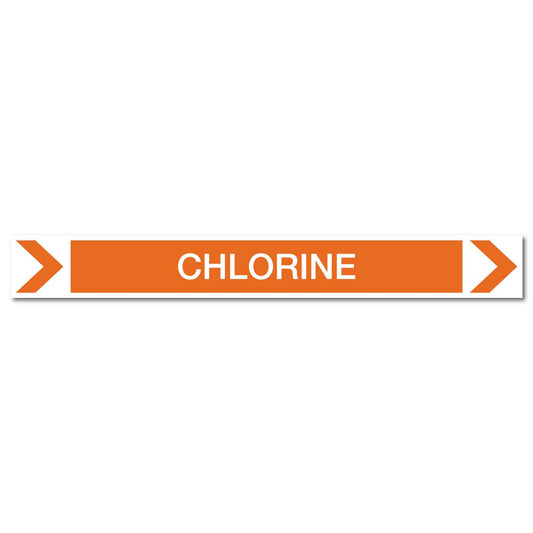 Pool/Spa - Chlorine (Right) - Pipe Marker Sticker - New Signs