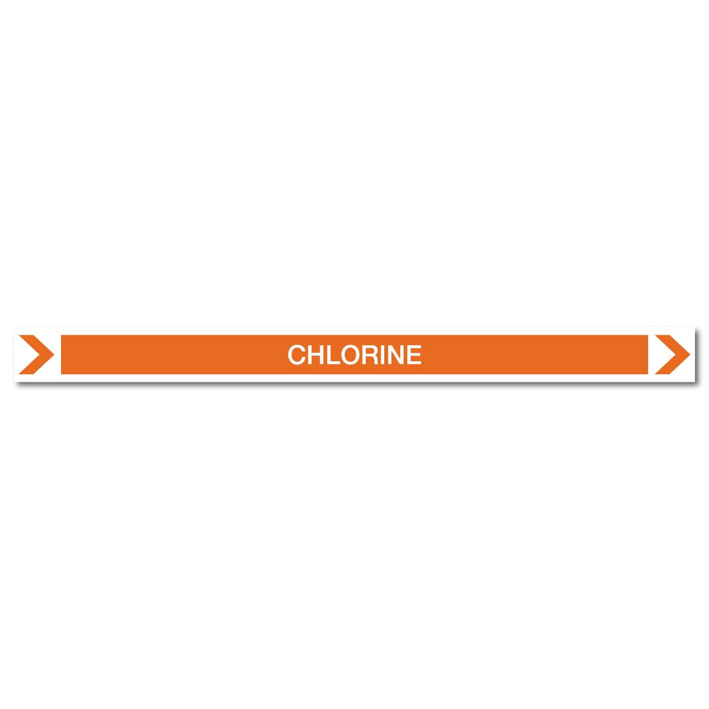 Pool/Spa - Chlorine (Right) - Pipe Marker Sticker - New Signs