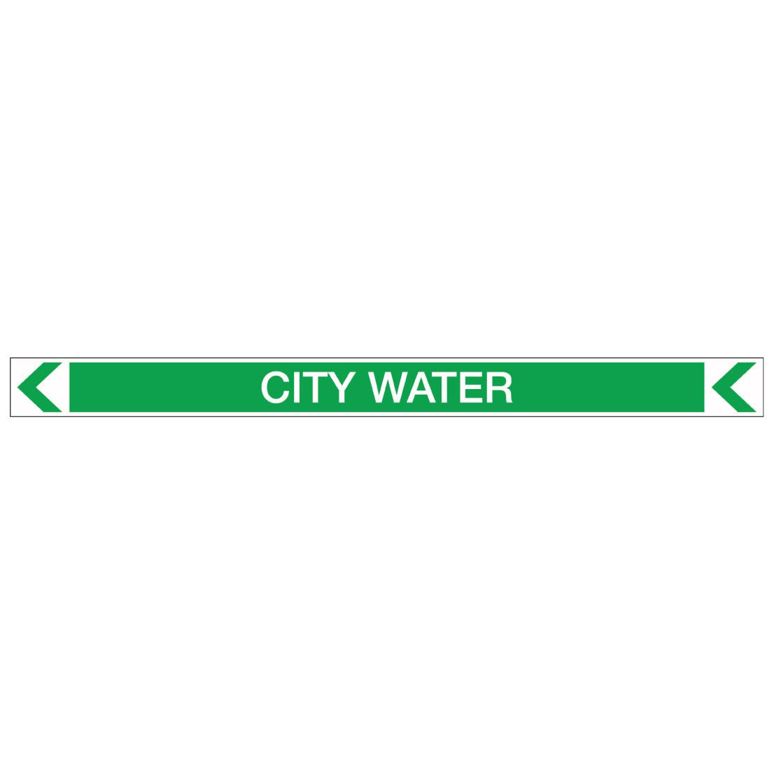 Pool/Spa - City Water (Left) - Pipe Marker Sticker - New Signs