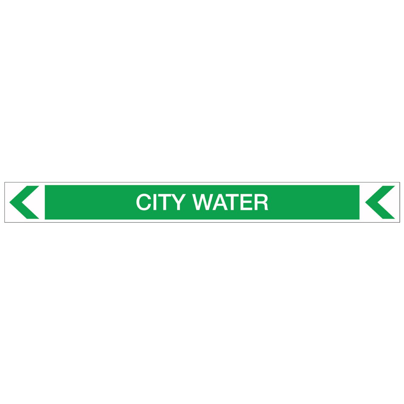 Pool/Spa - City Water (Left) - Pipe Marker Sticker - New Signs