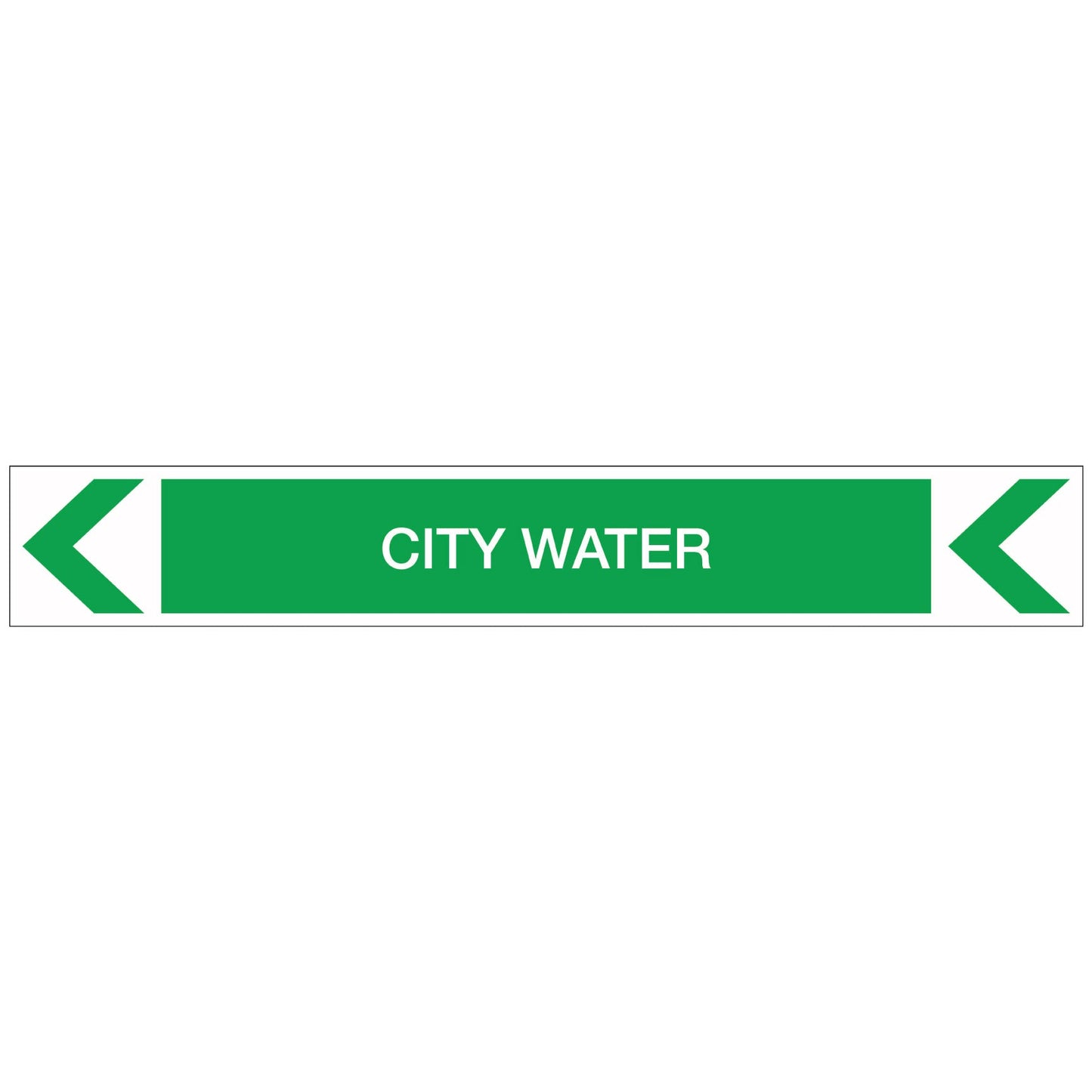 Pool/Spa - City Water (Left) - Pipe Marker Sticker - New Signs