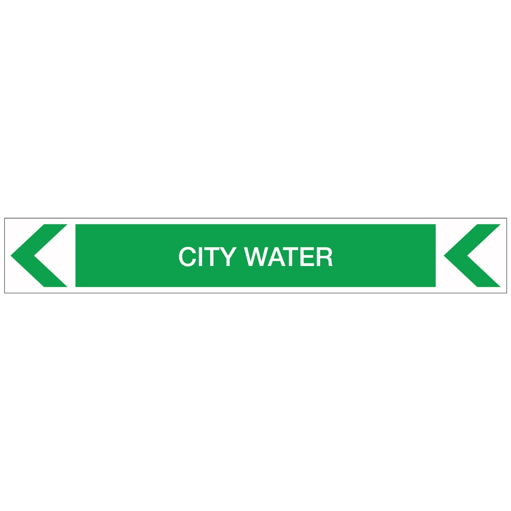 Pool/Spa - City Water (Left) - Pipe Marker Sticker - New Signs