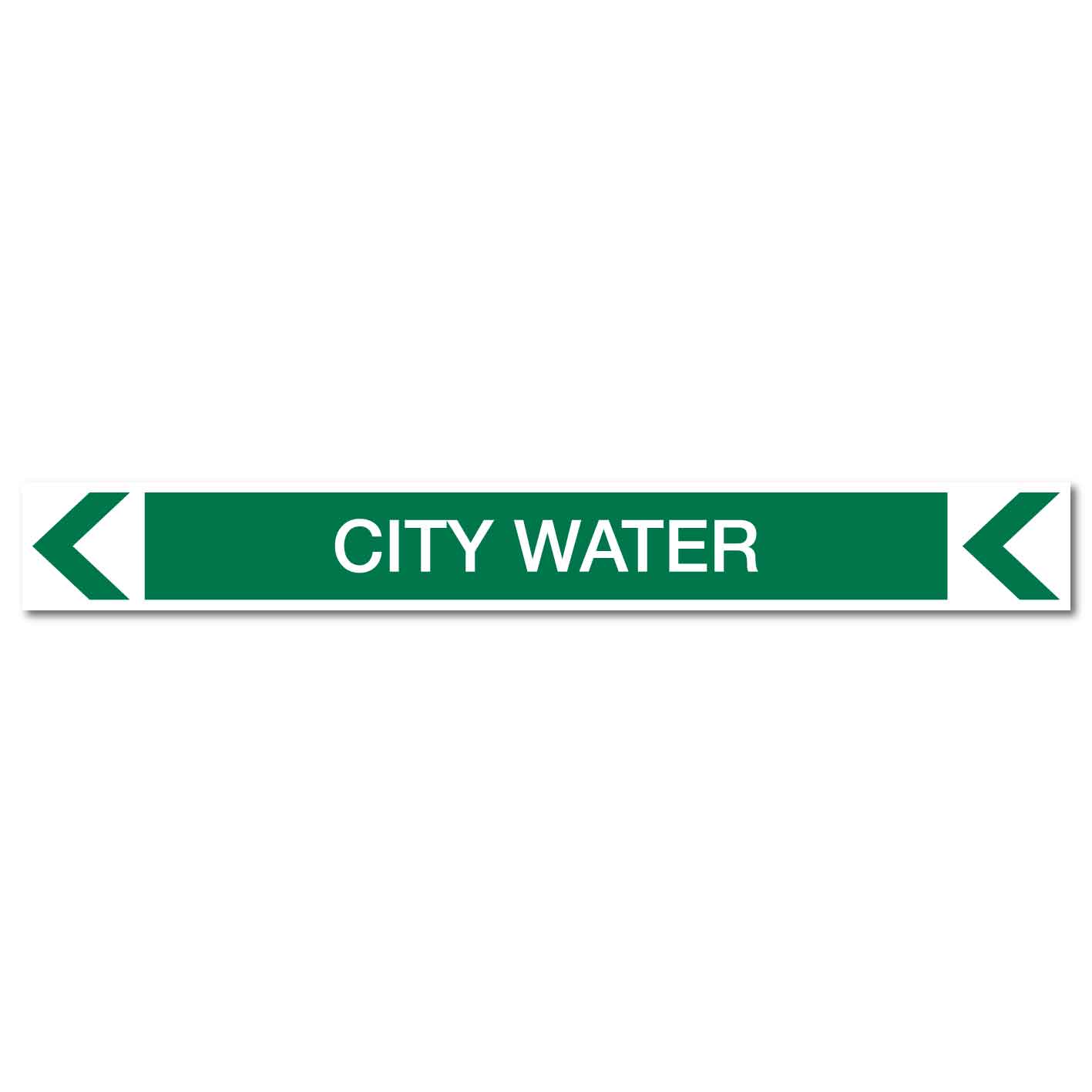 Pool/Spa - City Water (Left) - Pipe Marker Sticker - New Signs