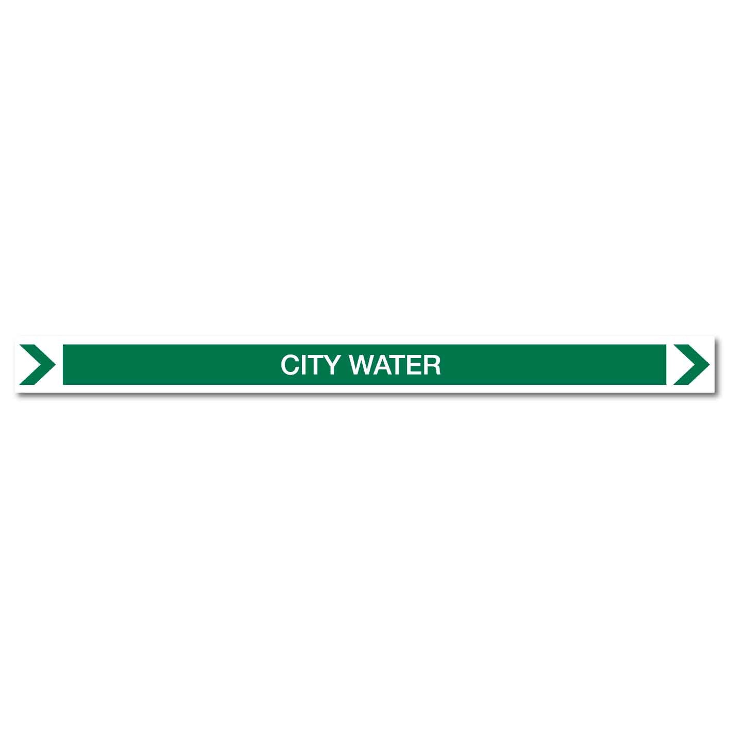 Pool/Spa - City Water (Right) - Pipe Marker Sticker - New Signs