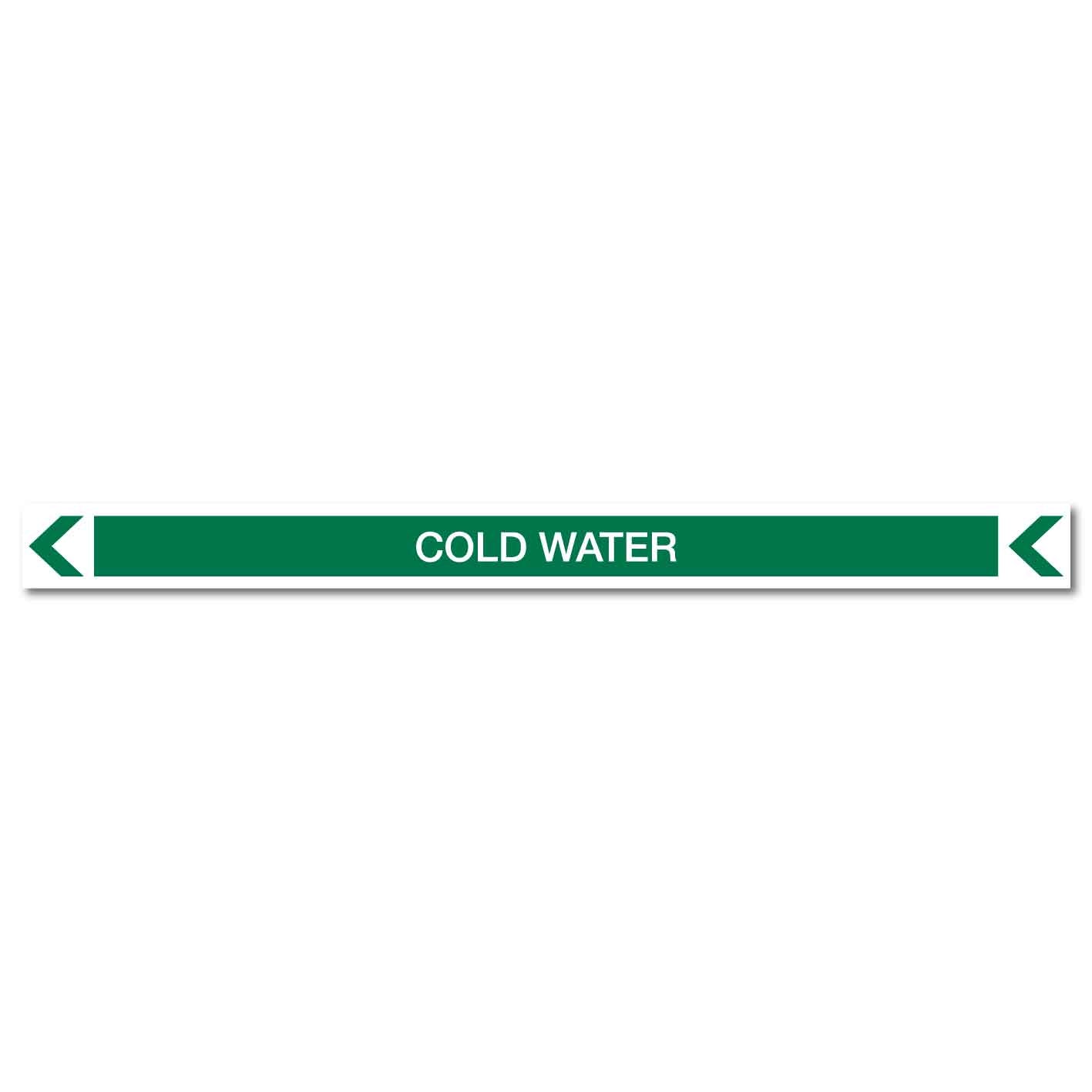 Pool/Spa - Cold Water (Left) - Pipe Marker Sticker - New Signs